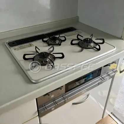 施工前のビルトインガスコンロ（JT-611WV-60CB）