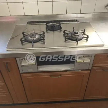 施工前のビルトインガスコンロ（HR-BH3AR-G7SSR）