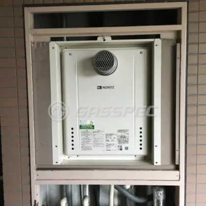 施工後の給湯器（ノーリツ GT-2060SAWX-T-1 BL）