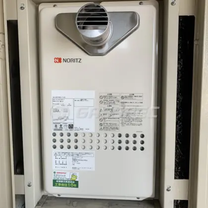 施工後の給湯器（ノーリツ GQ-2027AWX-T-DX BL）