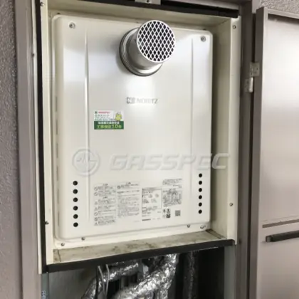 施工後の給湯器（ノーリツ GT-2460SAWX-T-1 BL）