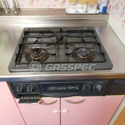 施工前のビルトインガスコンロ（RBG-30B5-R）