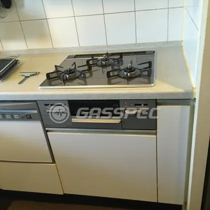 施工後のビルトインガスコンロ（リンナイ RS31W27U12DGVW）