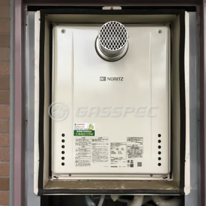 施工後の給湯器（ノーリツ GT-2460SAWX-T-1 BL）