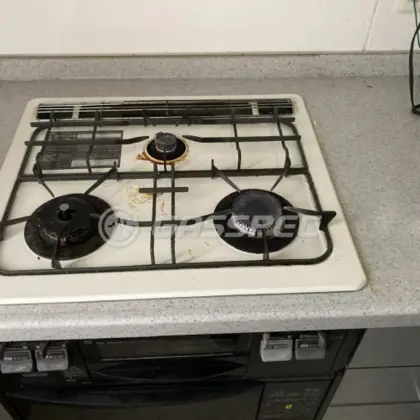 施工前のビルトインガスコンロ（DG3268NR　DR404E(GMO-S3600)）