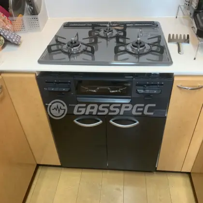 施工後のビルトインガスコンロ（リンナイ RS31W28H2R-BW）