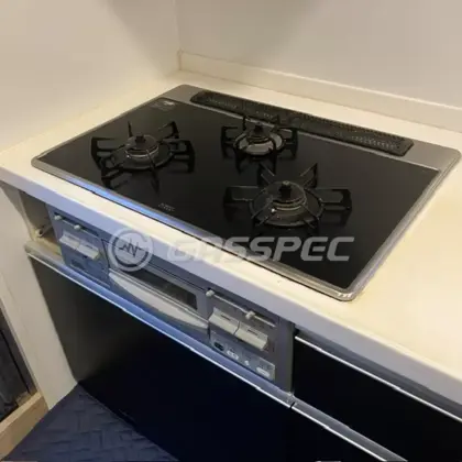 施工前のビルトインガスコンロ（RB71AS1RVL）