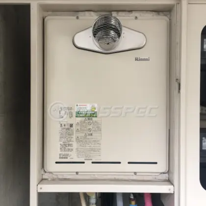 施工後の給湯器（リンナイ RUF-A2405SAT-L(B)）