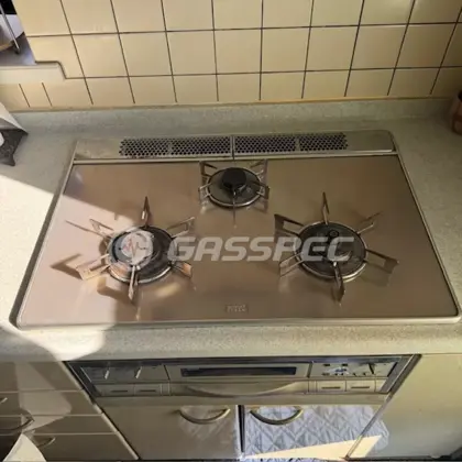施工前のビルトインガスコンロ（RSK-SS78W5GA13AX）