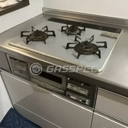 施工前のビルトインガスコンロ（RBC4WNHN3-L(STG)）