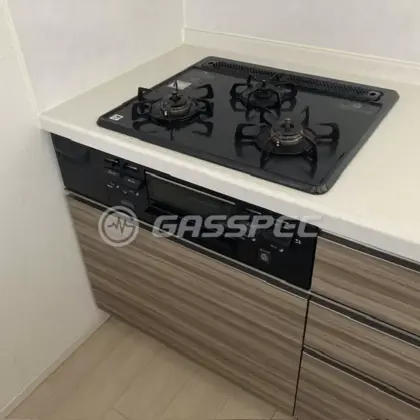施工前のビルトインガスコンロ（DG32K1SR）