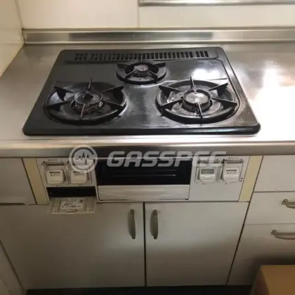 施工前のビルトインガスコンロ（DG3295NR）