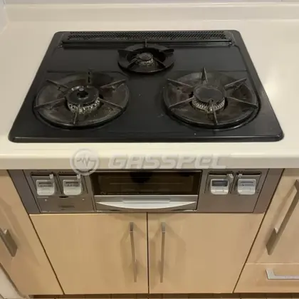 施工前のビルトインガスコンロ（DG3296NQ1SV）