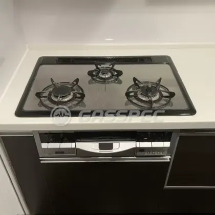 施工前のビルトインガスコンロ（DW3285DTS3SV）