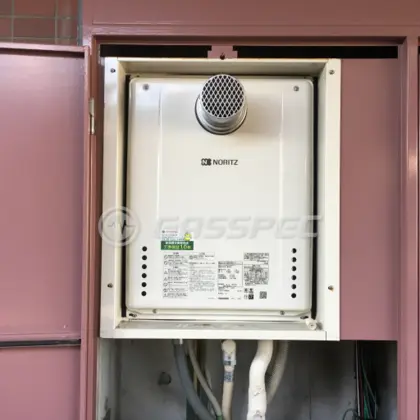施工後の給湯器（ノーリツ GT-2460SAWX-T-1 BL）