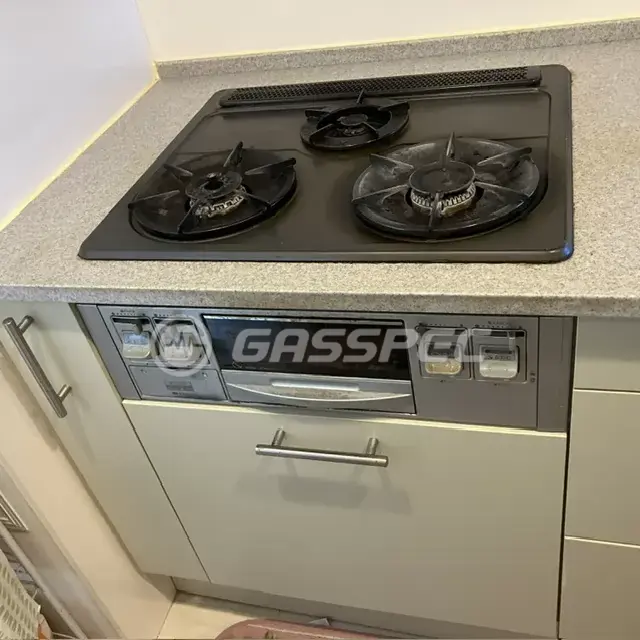 交換前のビルトインガスコンロ（ハーマン DG3296NFUSV）