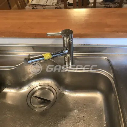 施工後の水栓・蛇口（TOTO TKS05305J）