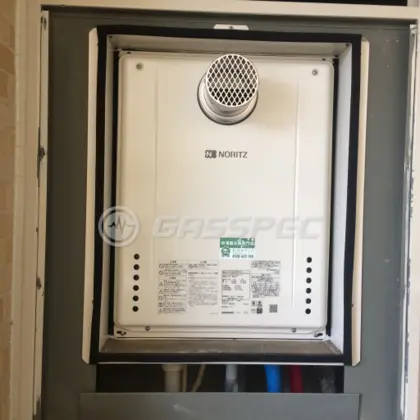 施工後の給湯器（ノーリツ GT-2460SAWX-T-1 BL）