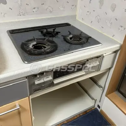 施工前のビルトインガスコンロ（RBG-N31A9GS3M）