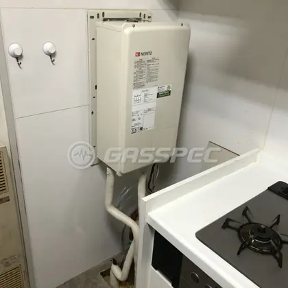 施工後の給湯器（ノーリツ GQ-1637WS-FFB BL）