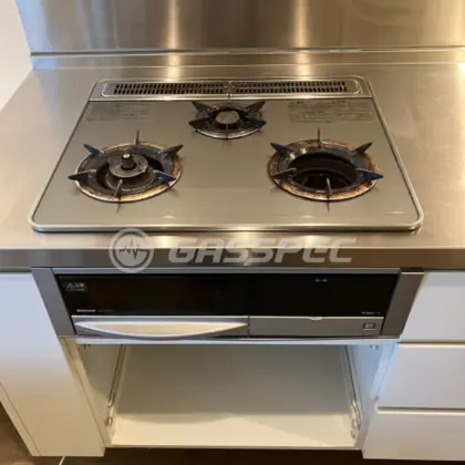 施工前のビルトインガスコンロ（GE-WF601S）