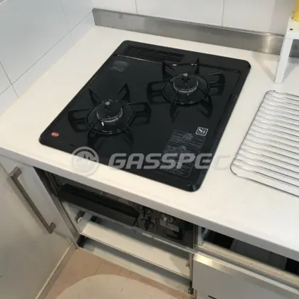 施工後のビルトインガスコンロ（ノーリツ N2G15KSQ1）
