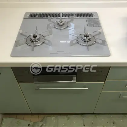 施工後のビルトインガスコンロ（リンナイ RHS31W31E14RCSTW）