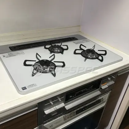 施工後のビルトインガスコンロ（パロマ PD-509WS-75CV）