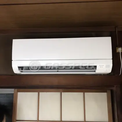 施工後のエアコン（三菱 MSZ-GV2819W）