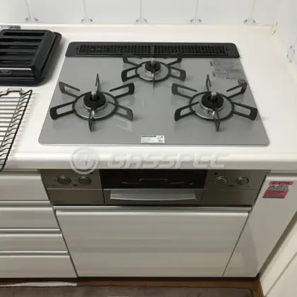 施工後のビルトインガスコンロ（リンナイ RHS31W23L7RSTW）
