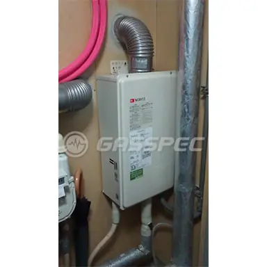 施工後の給湯器（ノーリツ GQ-1637WS-FFA BL）