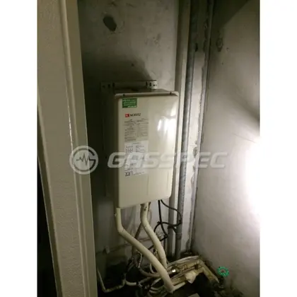 施工後の給湯器（ノーリツ GQ-1637WS-FFB）