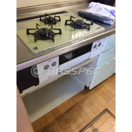 施工後のビルトインガスコンロ（ノーリツ N3WP1PWAS2WHE）