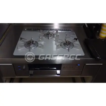 施工後のビルトインガスコンロ（リンナイ RHS31W15G22R3-STW）