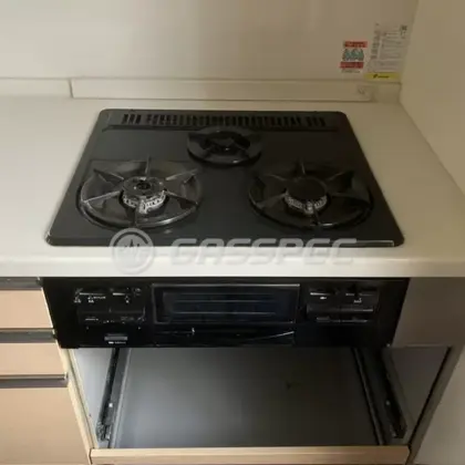 施工前のビルトインガスコンロ（DG32E3NR）