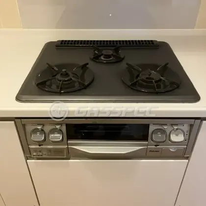 施工前のビルトインガスコンロ（PKD-D31SWFAV-1）