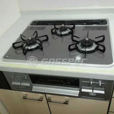 施工後のビルトインガスコンロ（パロマ PD-N57WV-60CD-R/L）