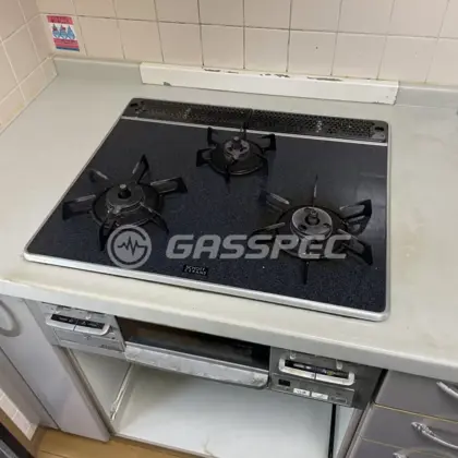 施工前のビルトインガスコンロ（RS31M2A2R-VR）