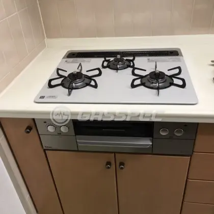 施工後のビルトインガスコンロ（パロマ PD-821WS-60CV）