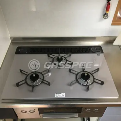 施工後のビルトインガスコンロ（リンナイ RHS71W23L7RSTW）