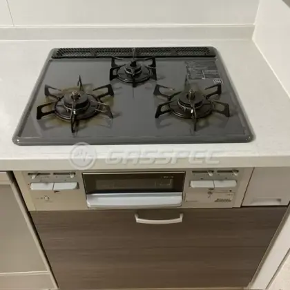 施工前のビルトインガスコンロ（RB32AM2H2S-VL）
