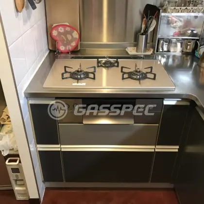 施工後のビルトインガスコンロ（ノーリツ N3WS2PWAS6STE）