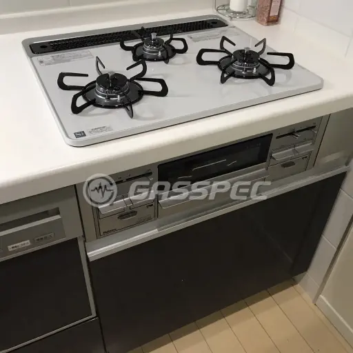 交換後のビルトインガスコンロ（パロマ PD-509WS-60CV）