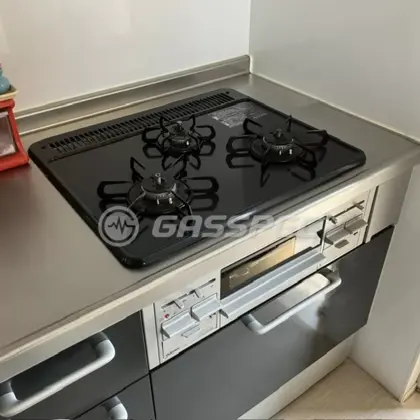 施工前のビルトインガスコンロ（P3634A0WHV）