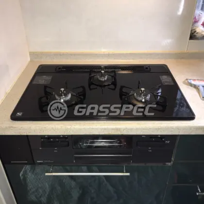 施工後のビルトインガスコンロ（ノーリツ N3WQ7RWAS）