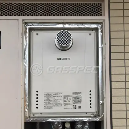 施工後の給湯器（ノーリツ GT-2460SAWX-T-1 BL）