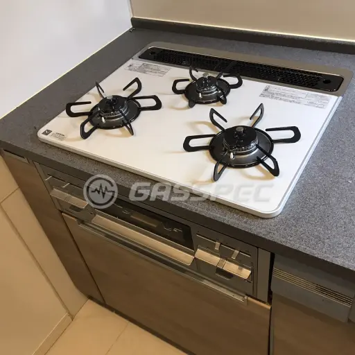 交換後のビルトインガスコンロ（パロマ PD-509WS-60CV）