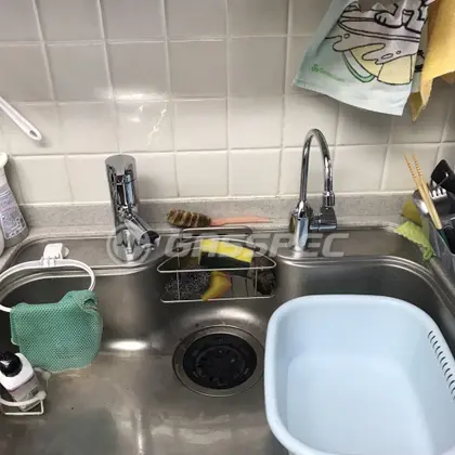 施工後の水栓・蛇口（TOTO TKS05305J）