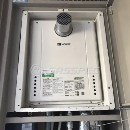 施工後の給湯器（ノーリツ GT-2460SAWX-T-1 BL）