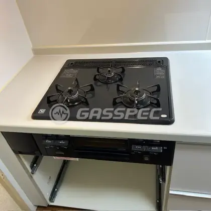 施工前のビルトインガスコンロ（DG32K2SR）